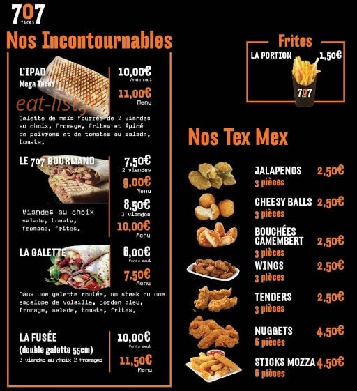 707 Tacos — carte page 3
