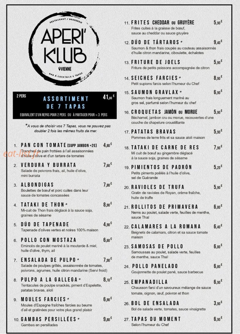 Apéri'Klub — carte page 5