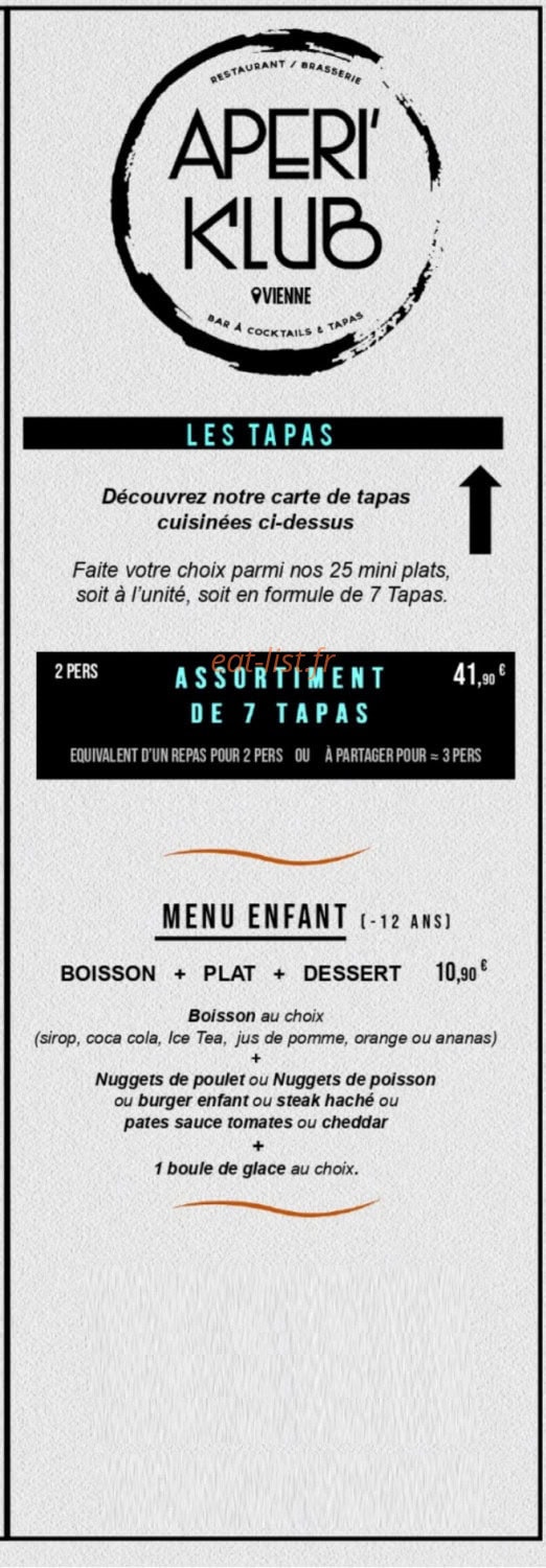 Apéri'Klub — carte page 4