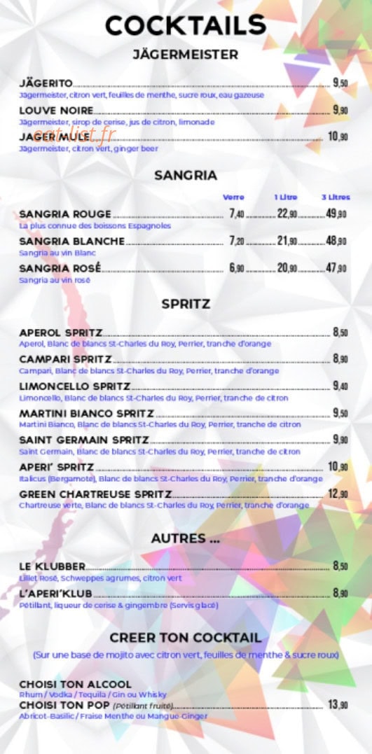 Apéri'Klub — carte page 10