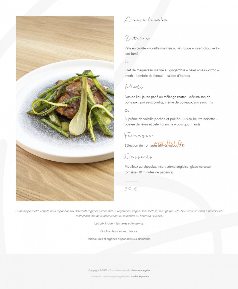 BISTROT 17 — carte page 2