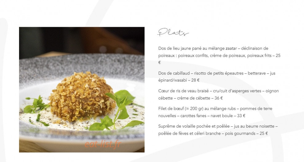 BISTROT 17 — carte page 4