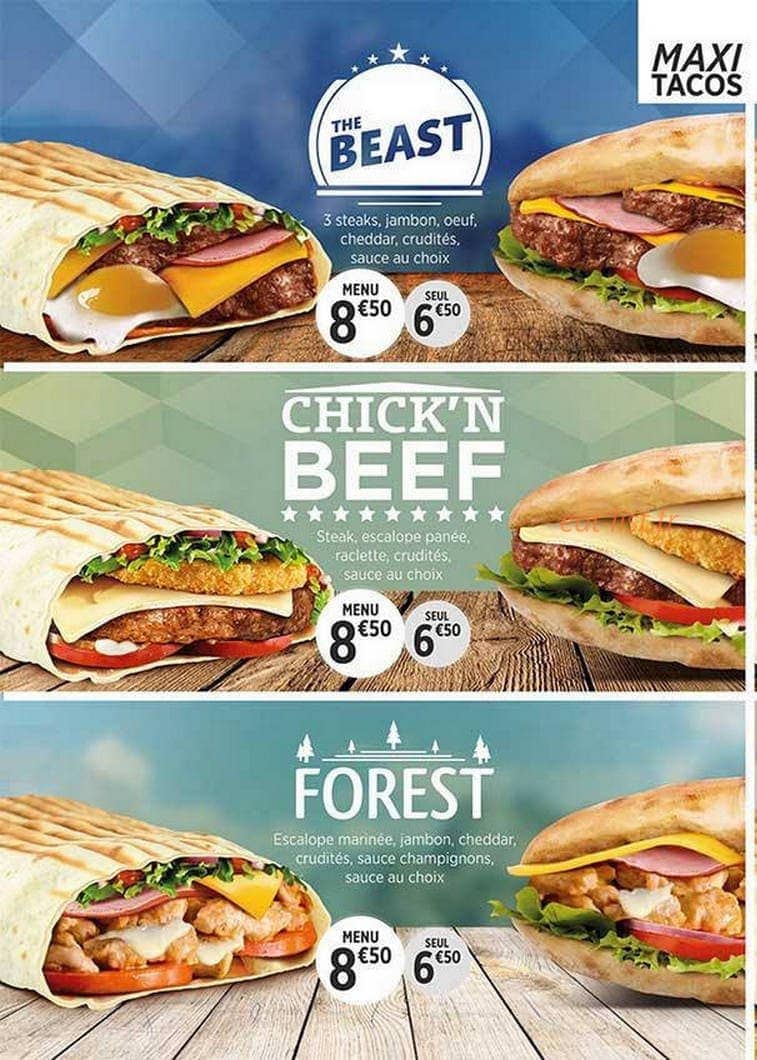 Burger Club — carte page 3