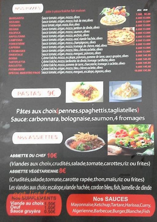 Chez paco — carte page 2