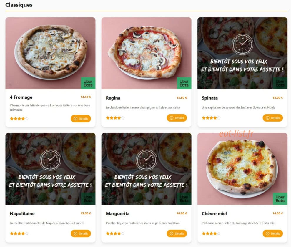 Chichi Pizza — carte page 1