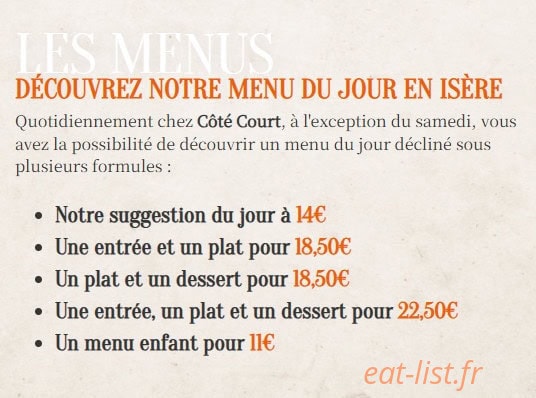 Côté Court — carte page 1