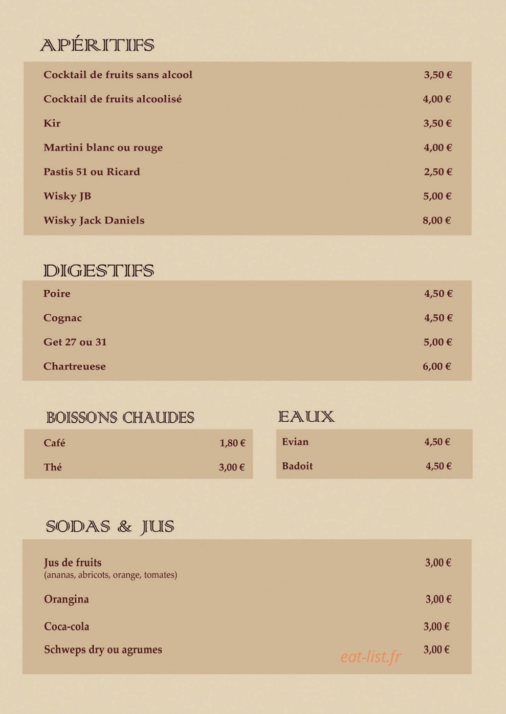 L'escale Indienne — carte page 3