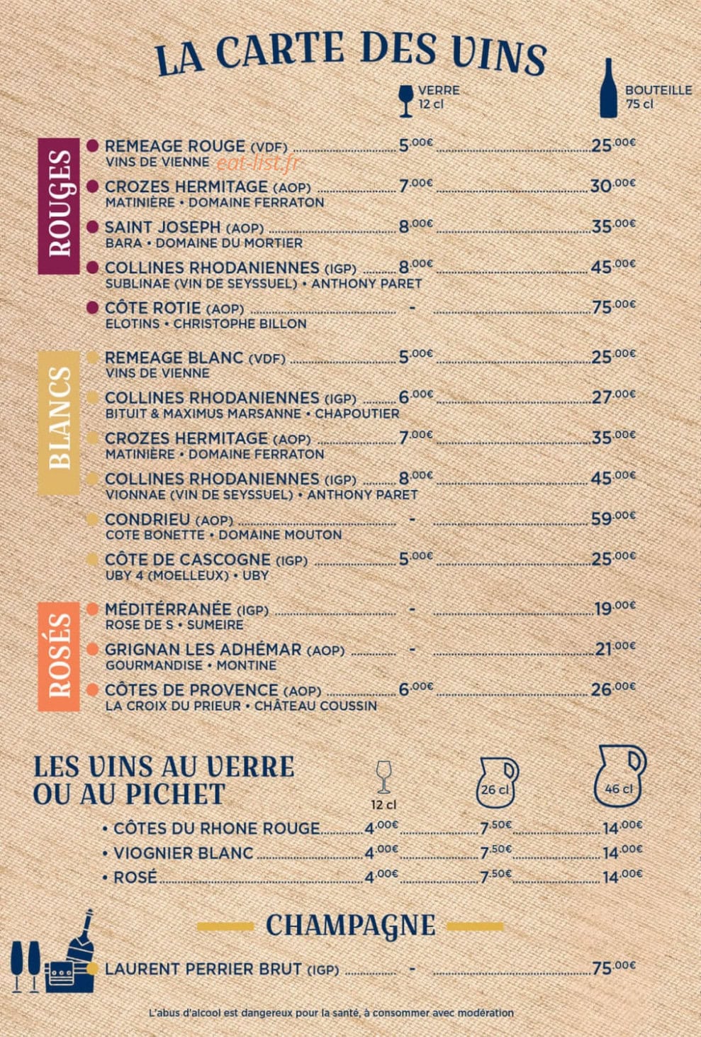 La Brasserie Du Cours — carte page 6