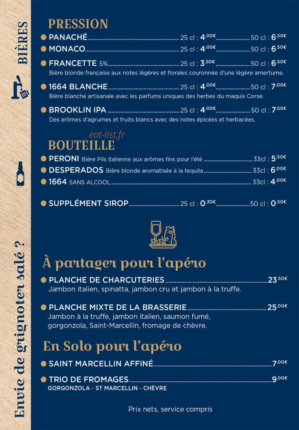 La Brasserie Du Cours — carte page 5