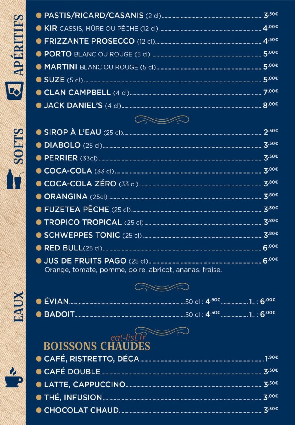 La Brasserie Du Cours — carte page 7