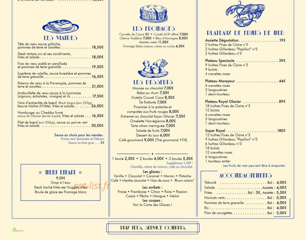 Le Glacier — carte page 2
