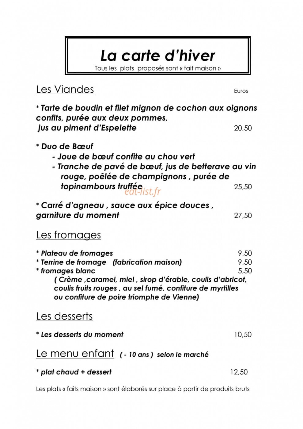 Les saveurs du marché — carte page 4