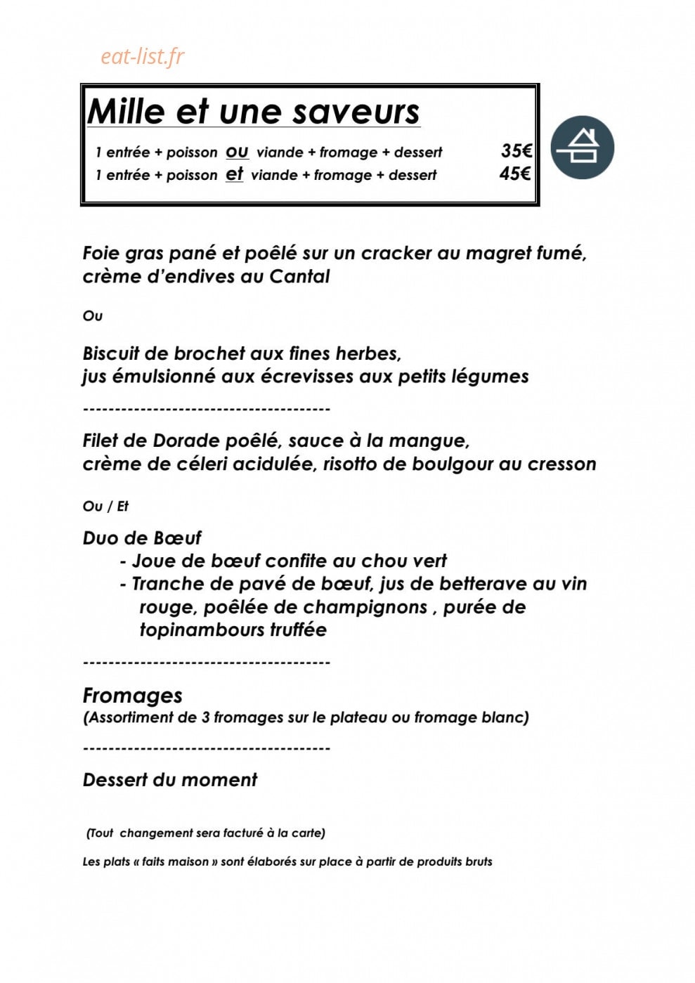 Les saveurs du marché — carte page 5