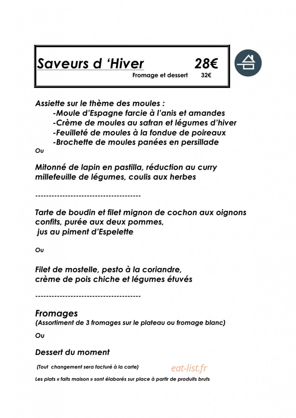 Les saveurs du marché — carte page 6