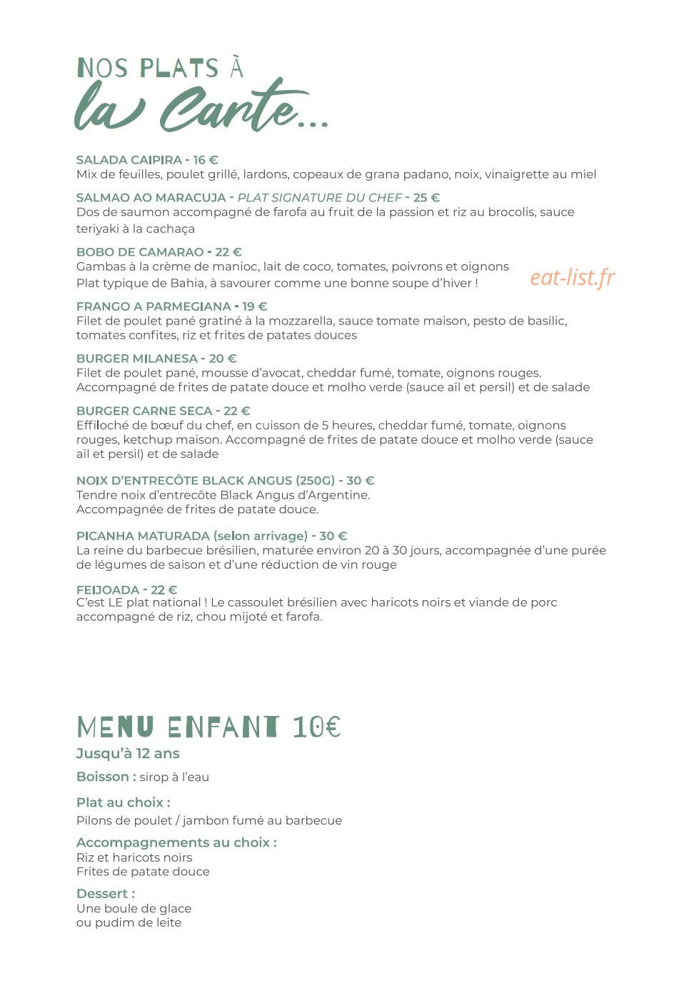 Picanha — carte page 1