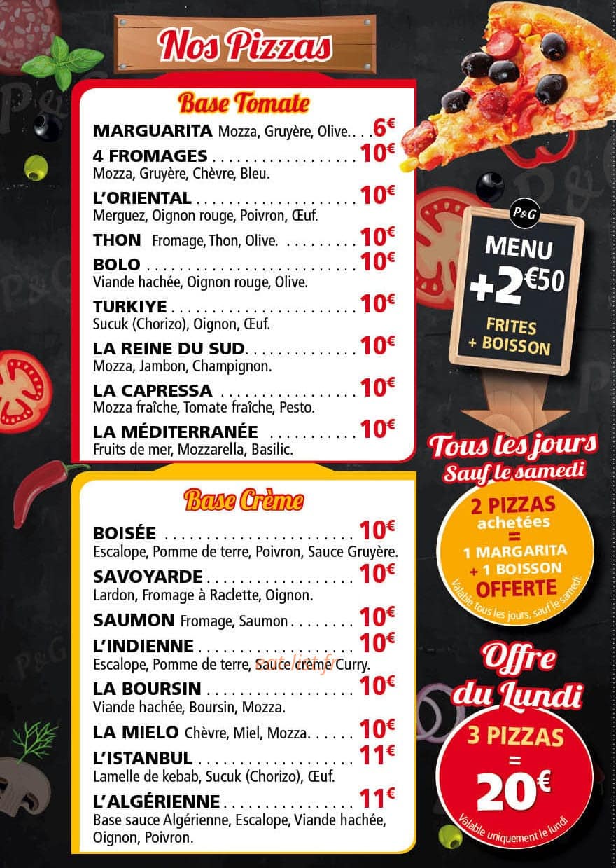 Pizz’n grill — carte page 2