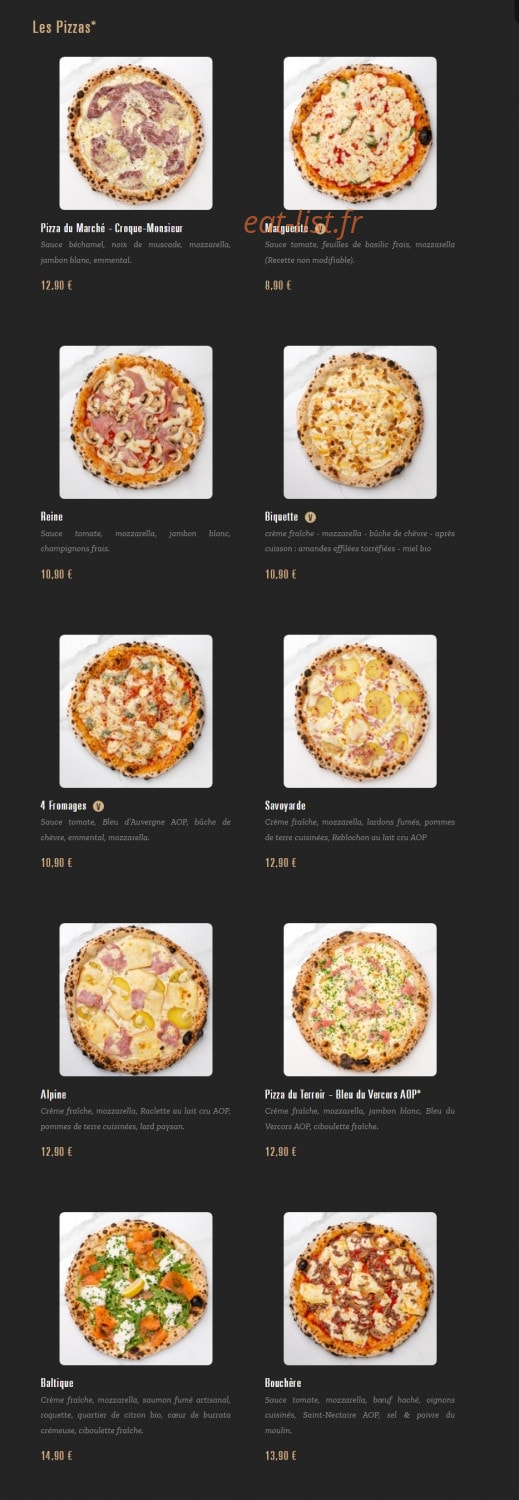 Pizza Cosy — carte page 1