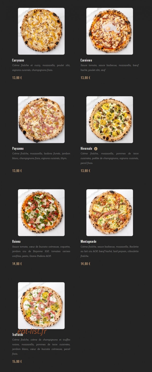 Pizza Cosy — carte page 2