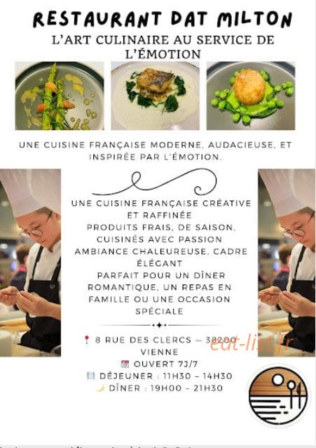 Restaurant Dat Milton — carte page 1
