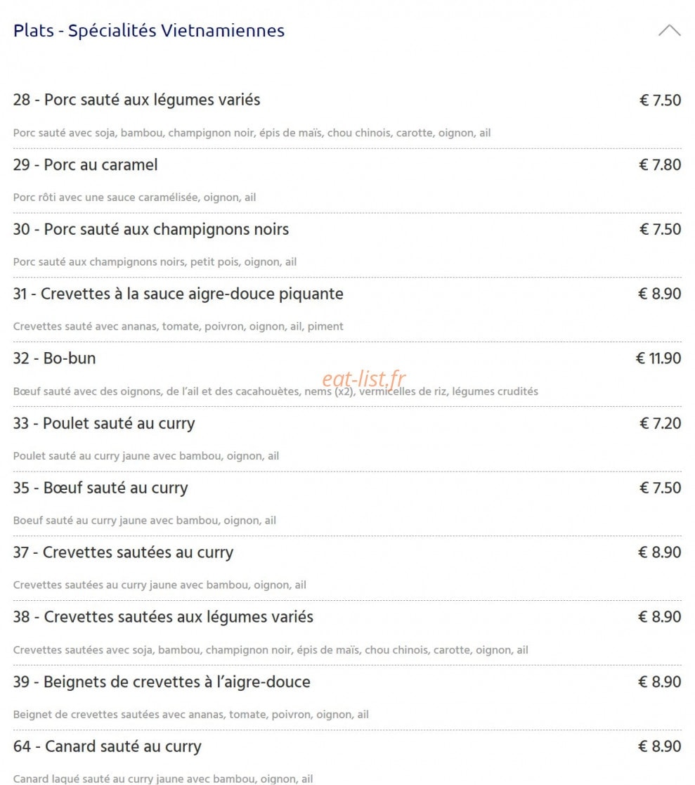 Restaurant Thai — carte page 6