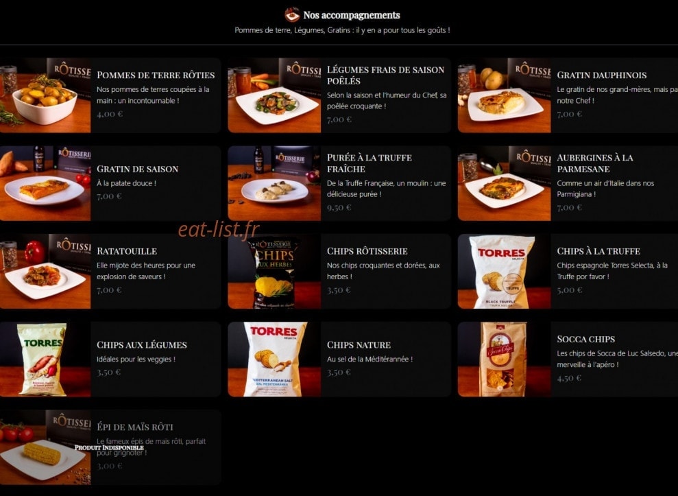 Rôtisserie — carte page 3