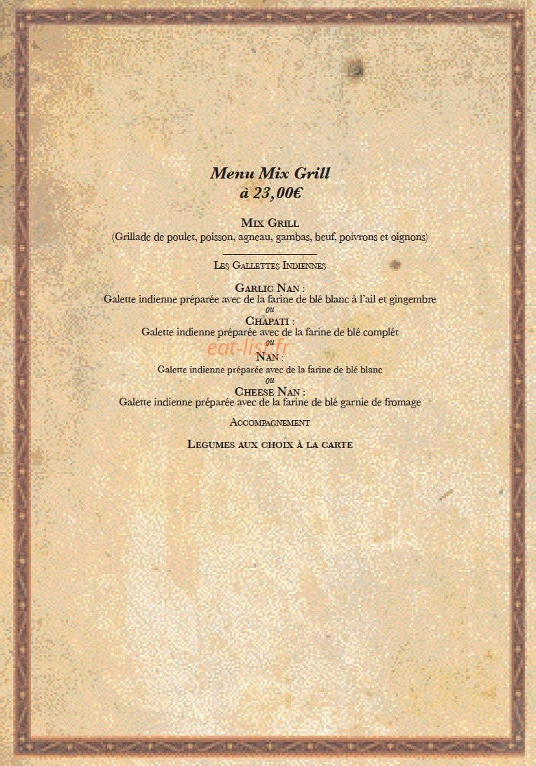 Royal Tandoori — carte page 5