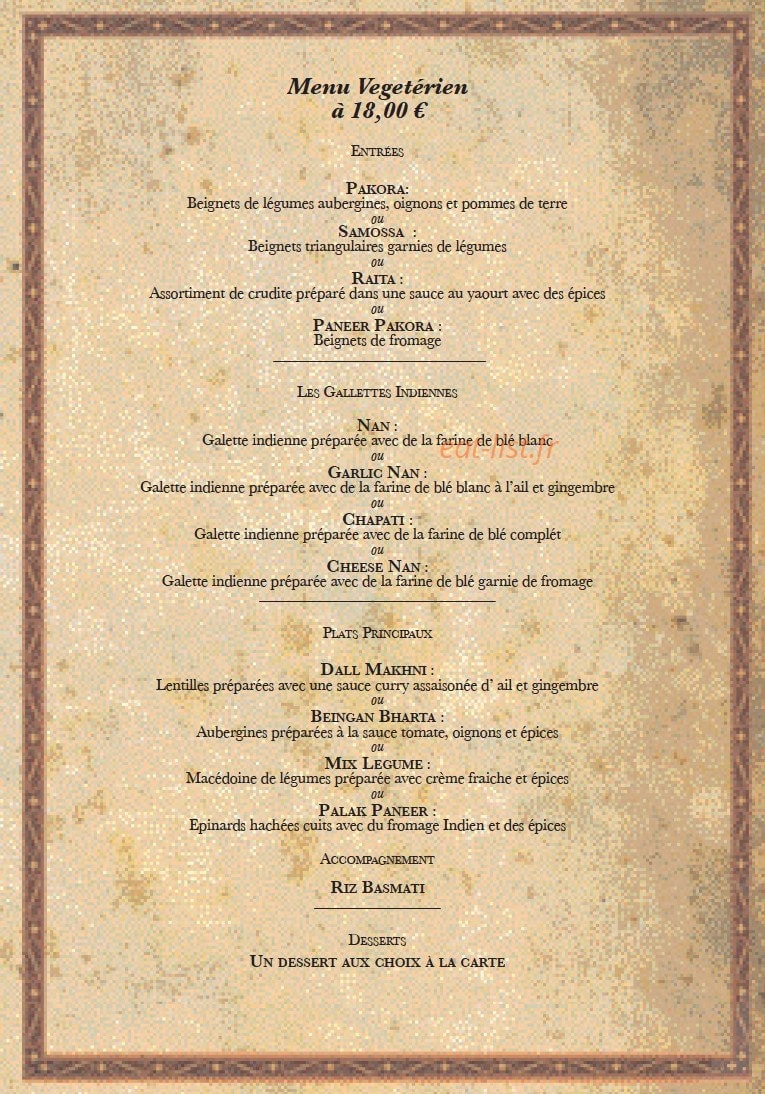 Royal Tandoori — carte page 4