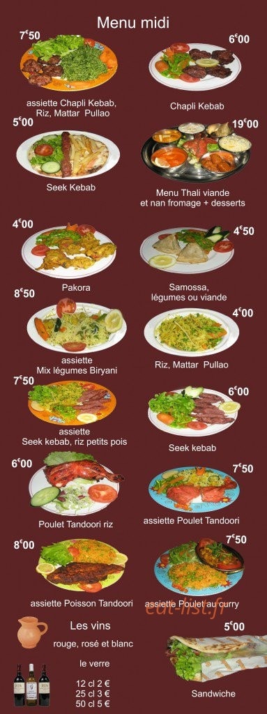 Royal Tandoori — carte page 1