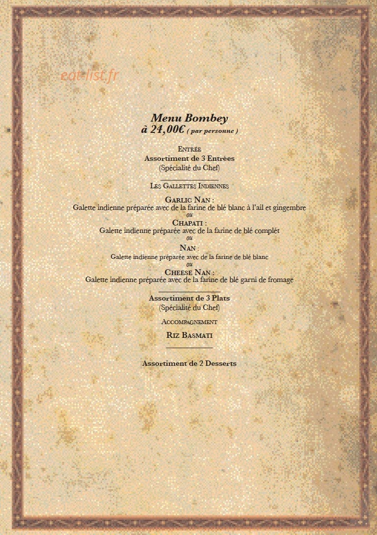 Royal Tandoori — carte page 6