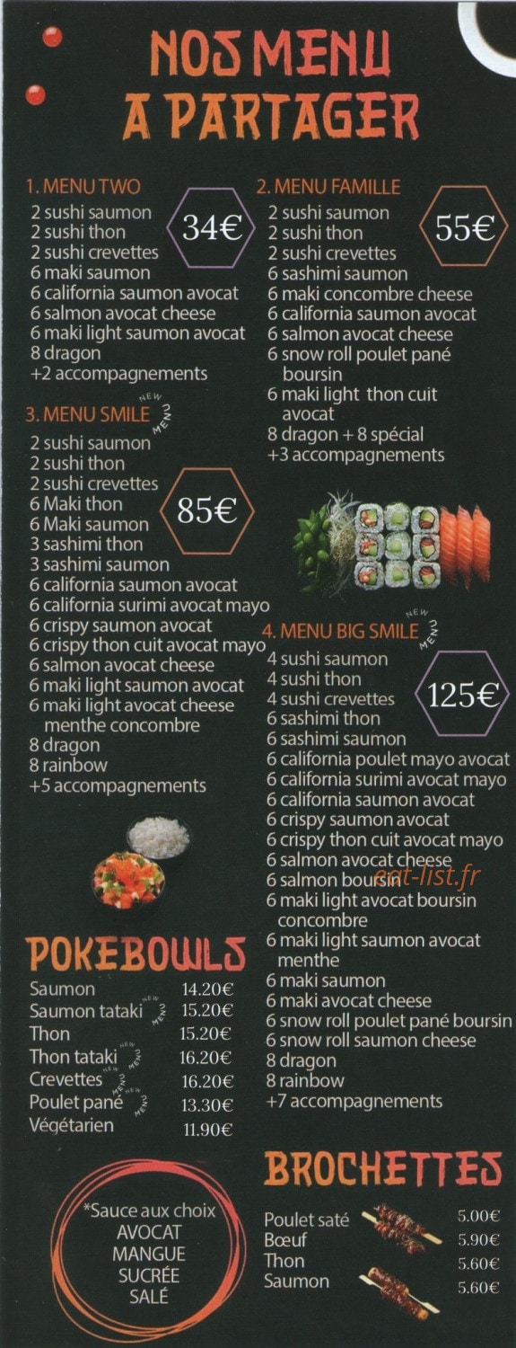 Sushi Smile — carte page 2