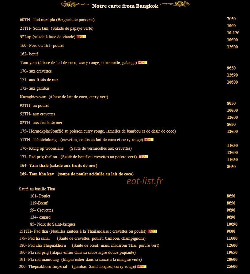Thai Thepnakhorn — carte page 2
