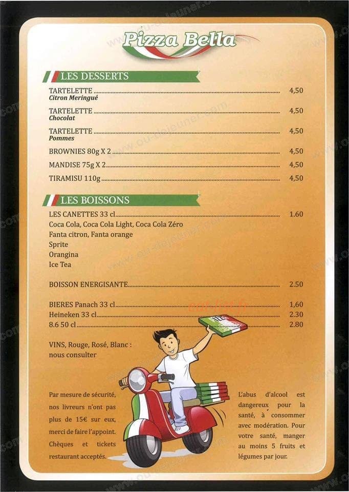 Top Pizza — carte page 2