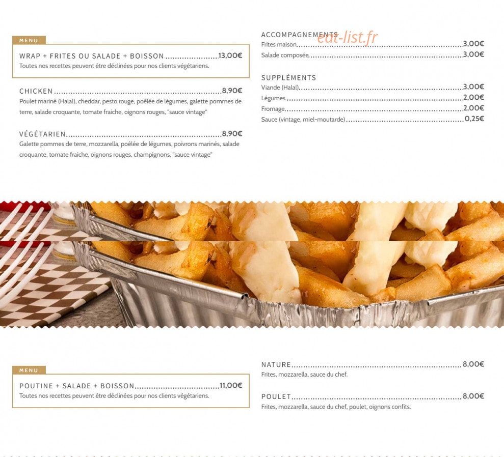 Vintage Street Food — carte page 2