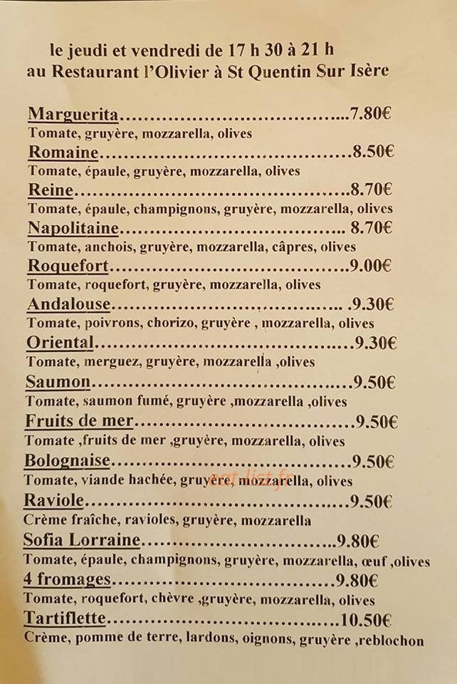 L'Olivier — carte page 1