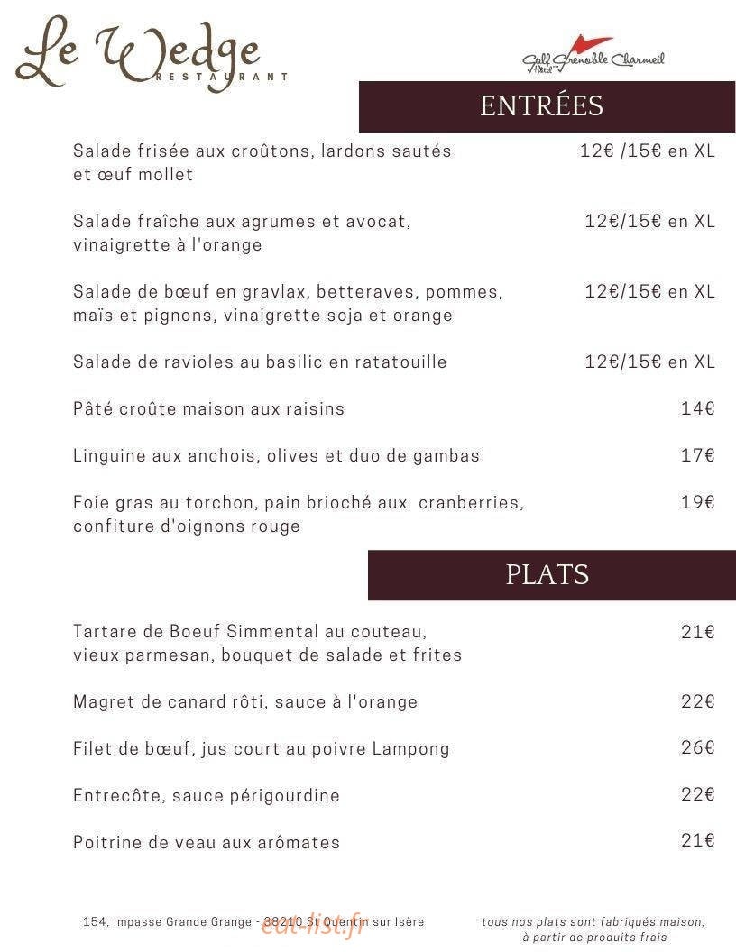 Le Wedge — carte page 1