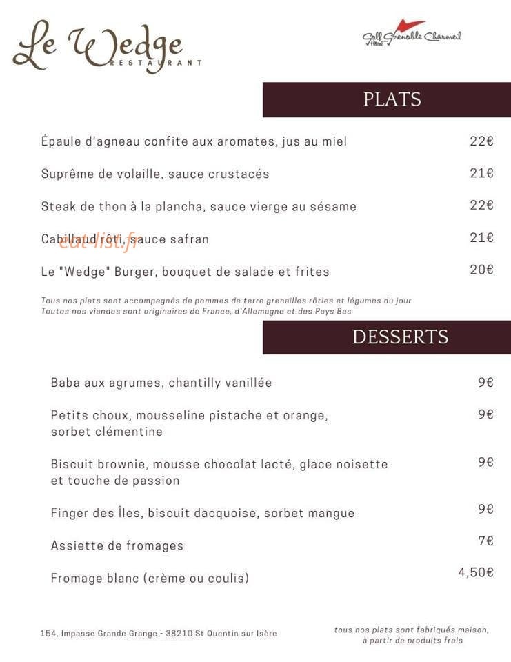 Le Wedge — carte page 2