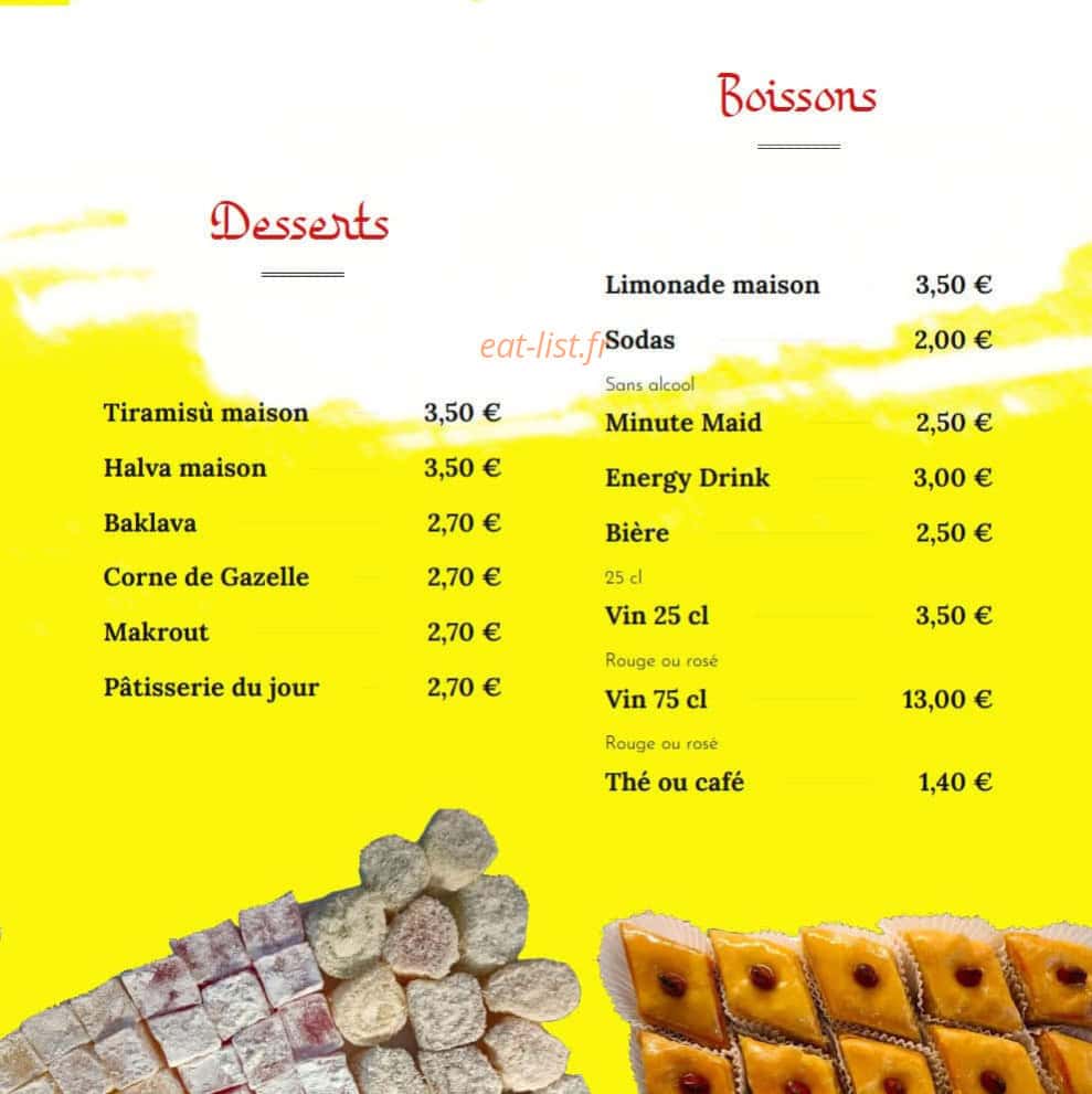 Bosphore Kebab - Tacos — carte page 5