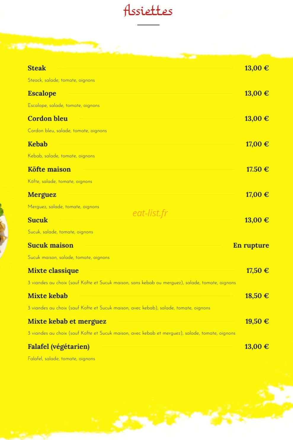 Bosphore Kebab - Tacos — carte page 4