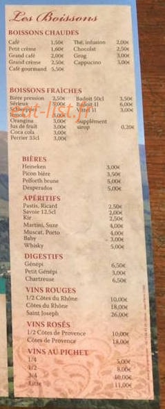 Chez François — carte page 4