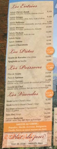 Chez François — carte page 2