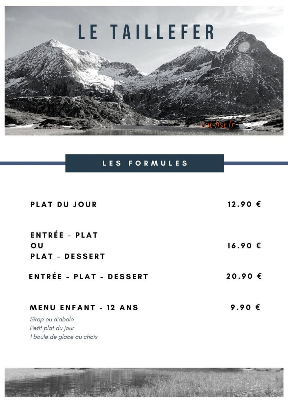 Le Taillefer bar & restaurant — carte page 3