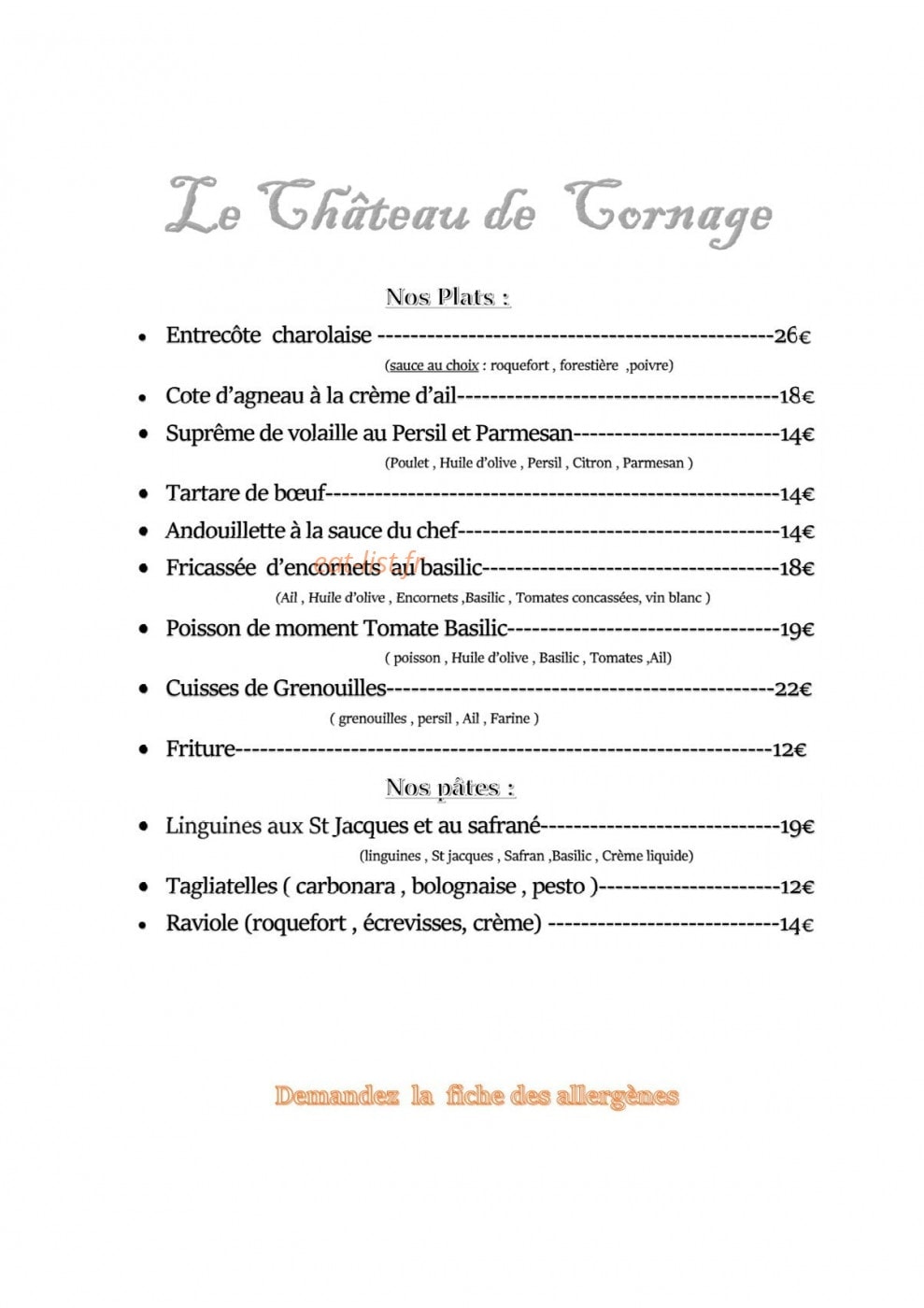 Chateau de cornage — carte page 2