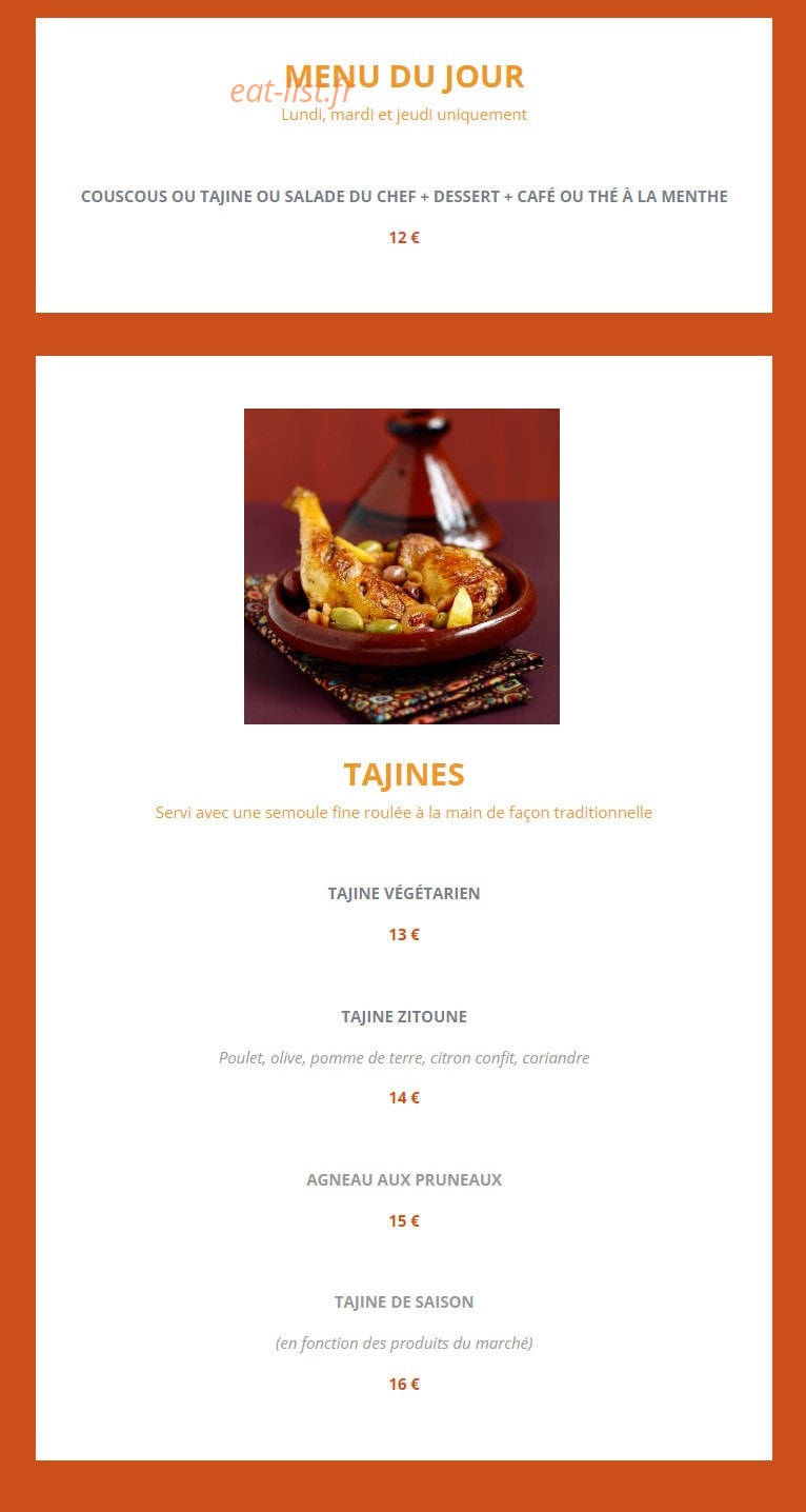 Couscous du Château — carte page 2