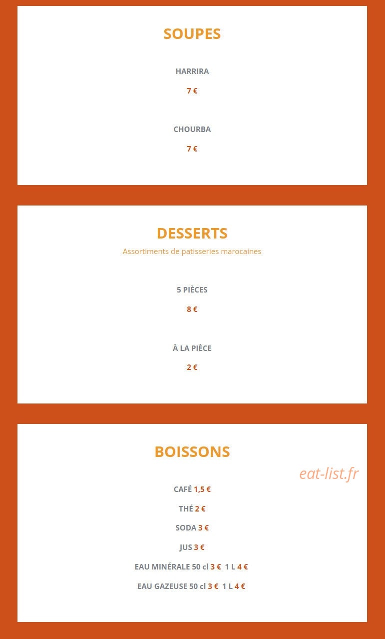 Couscous du Château — carte page 4