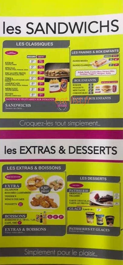 Happy Food — carte page 3