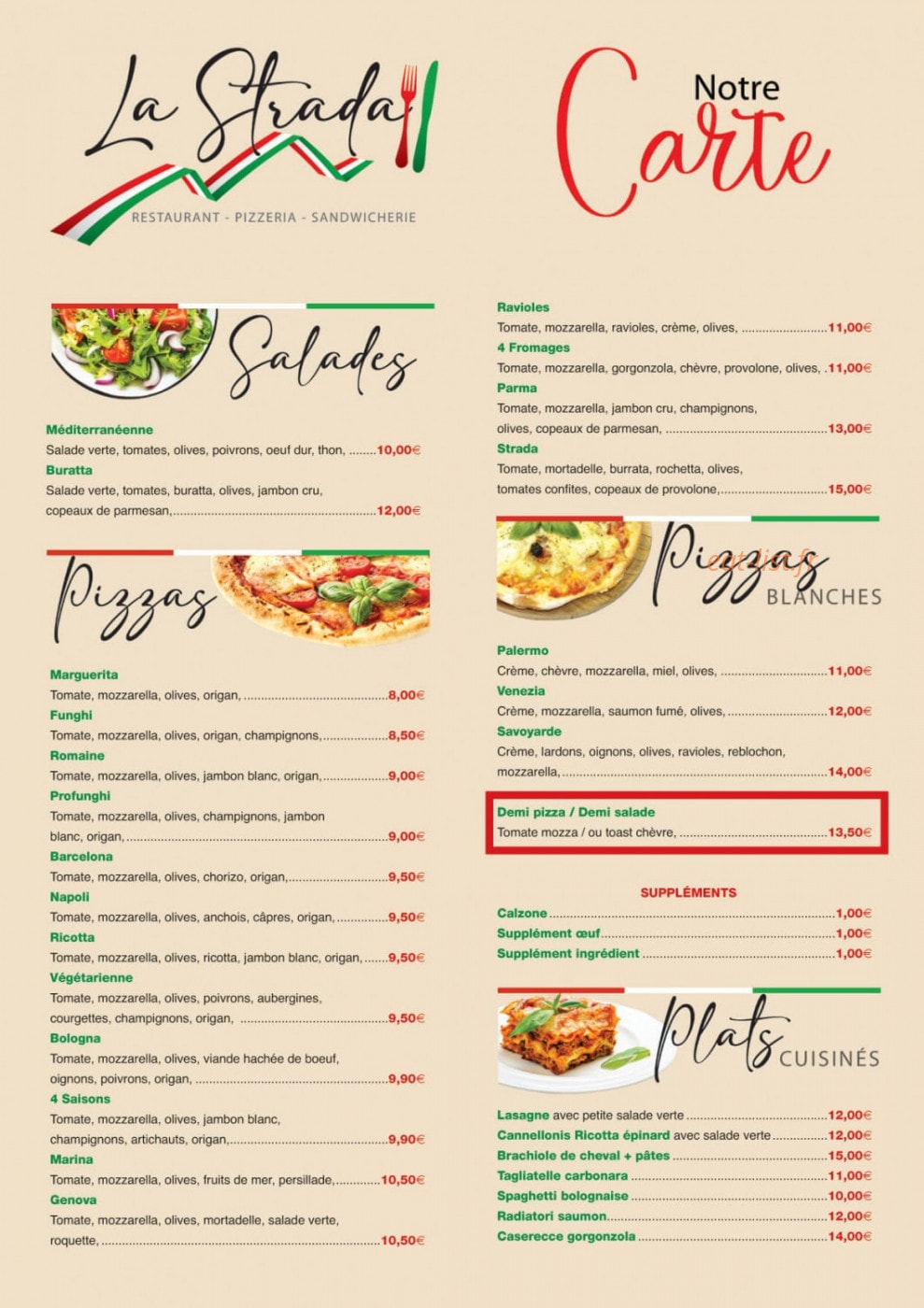 La Strada — carte page 7