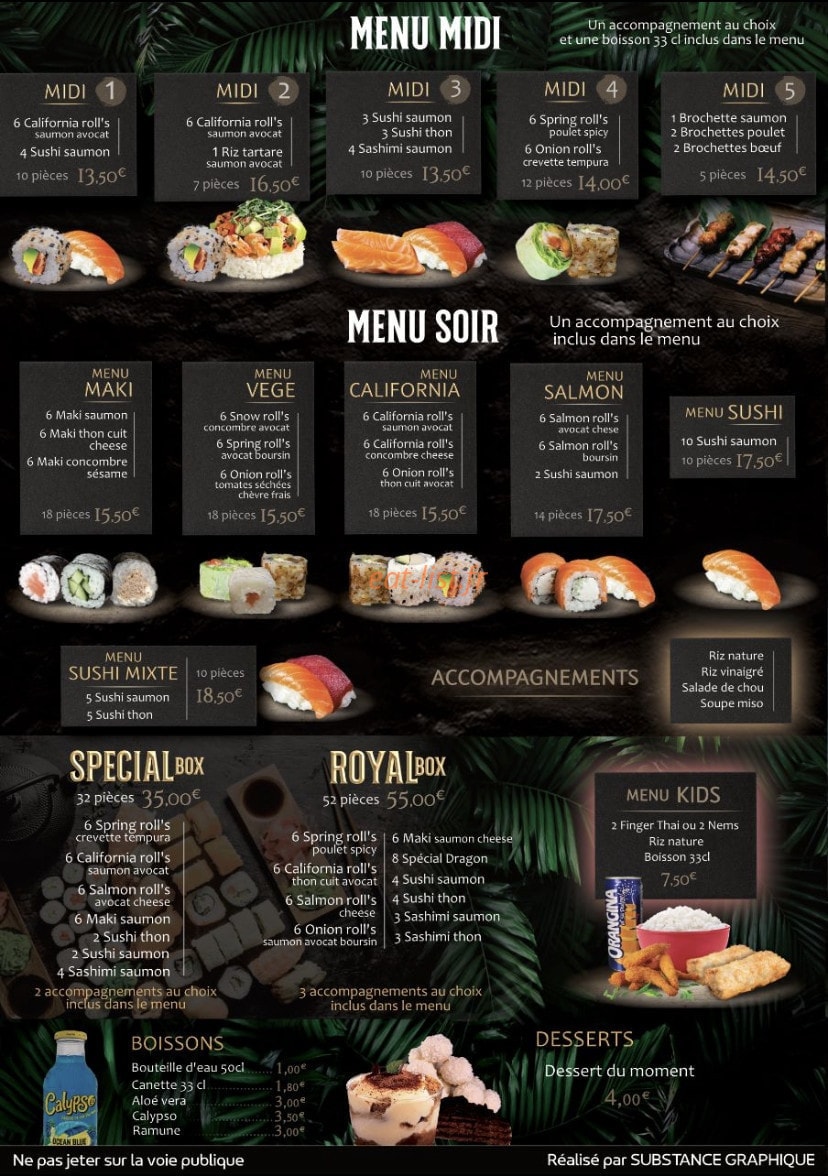 G'sushi — carte page 3