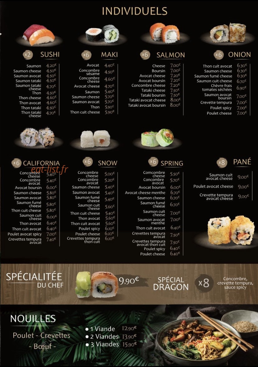 G'sushi — carte page 2