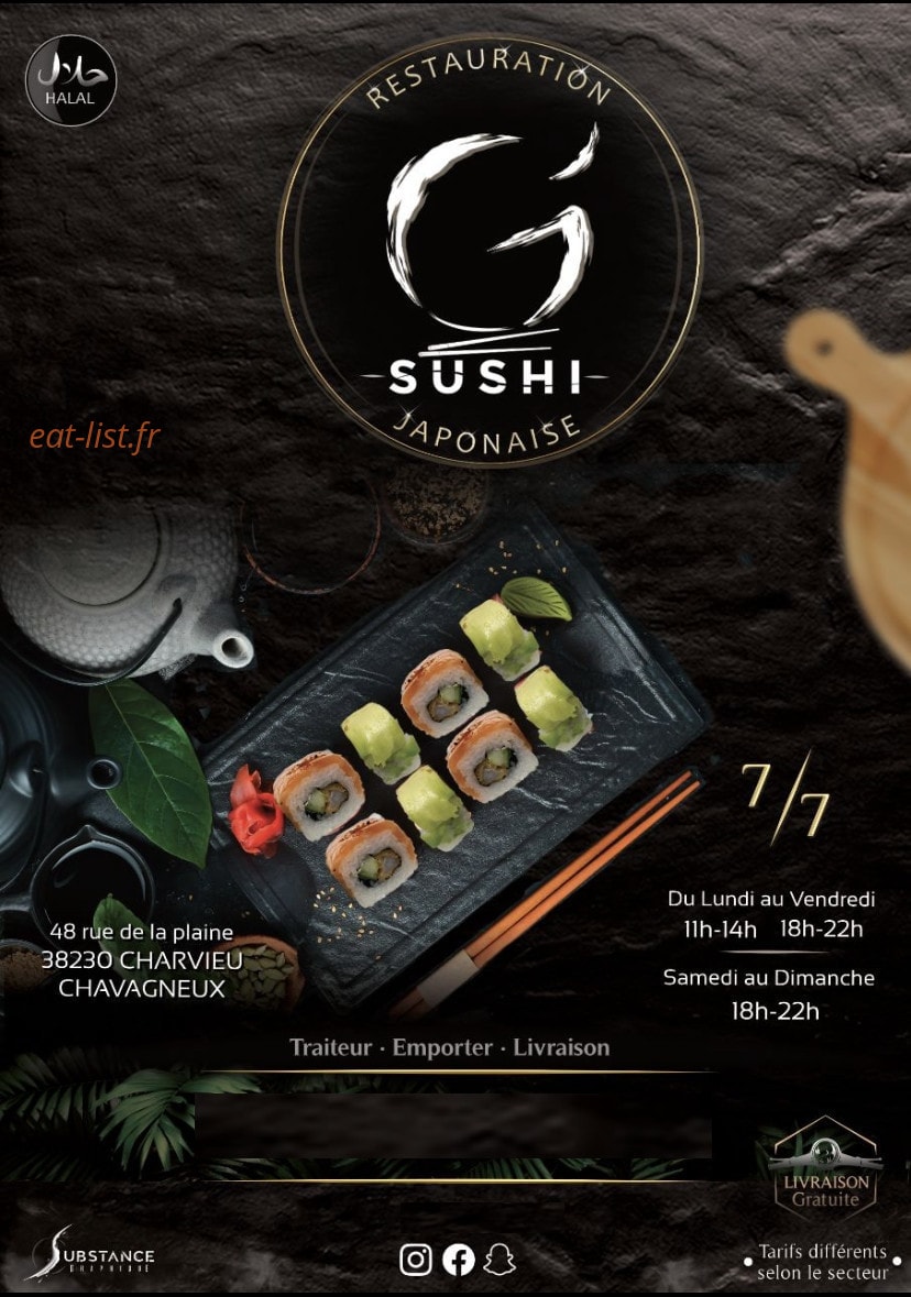 G'sushi — carte page 1