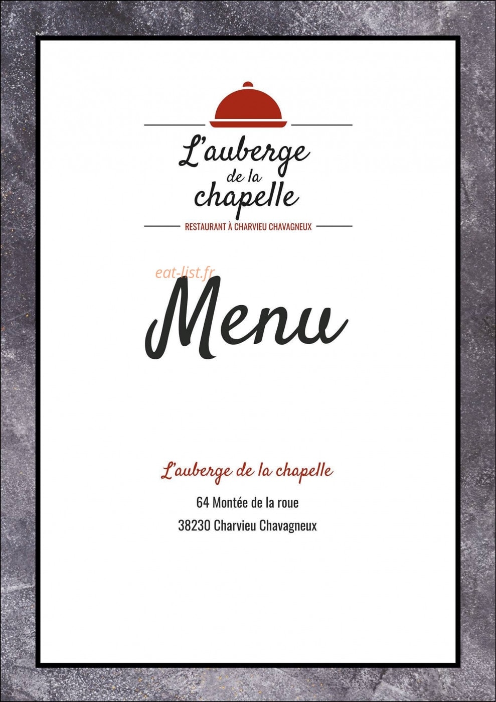 L'Auberge de la Chapelle — carte page 3
